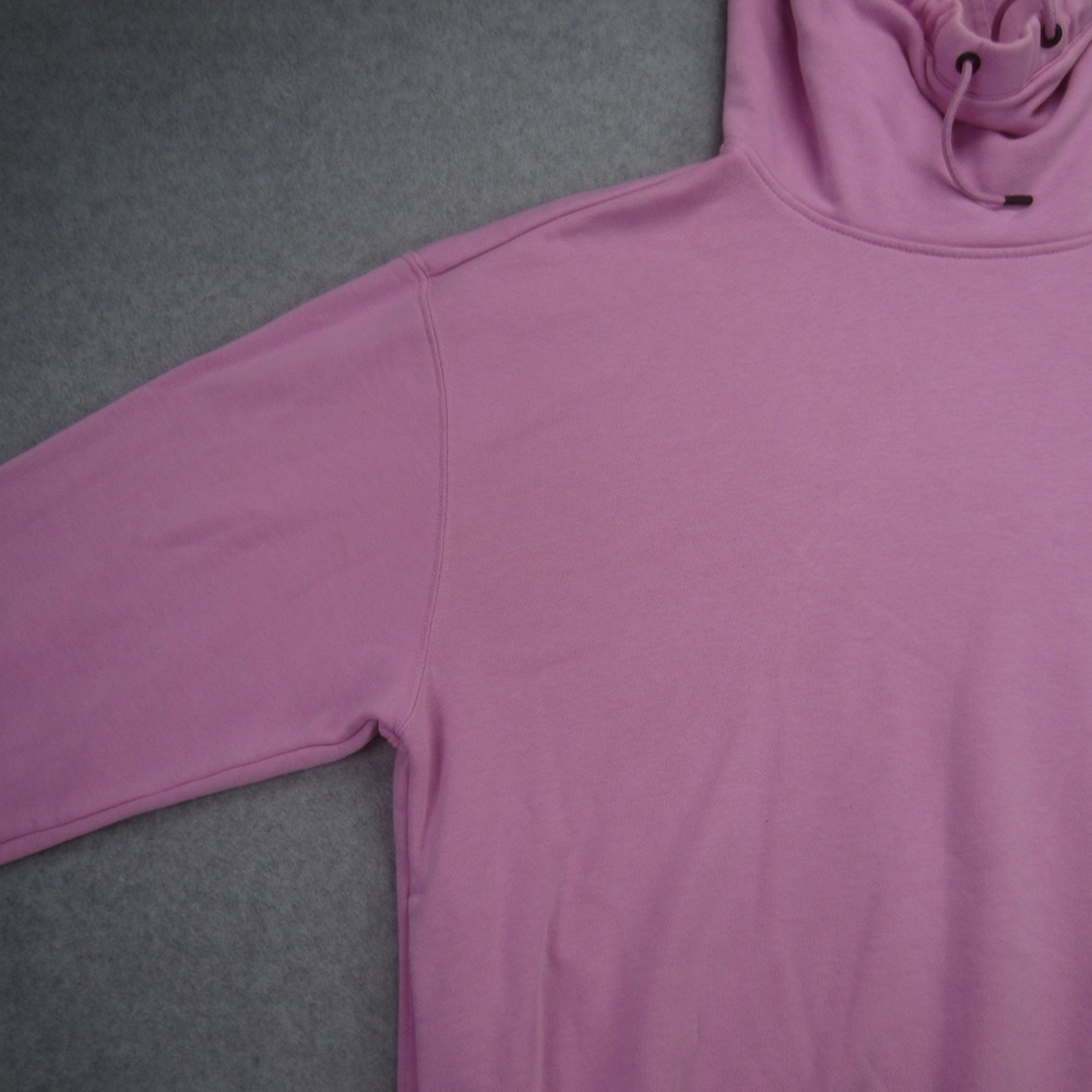 Nike Hoodie Womens‎ Medium Pink Funnel Neck Hoodie Swoosh Oversized Sweatshirt - Picture 3 of 14